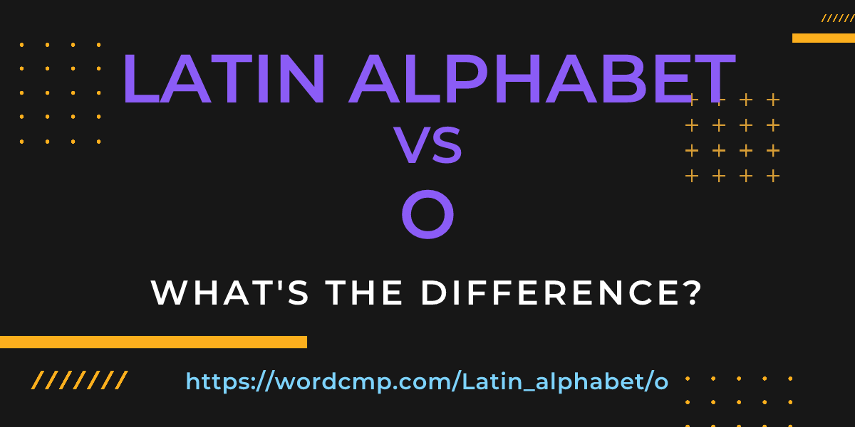 Difference between Latin alphabet and o