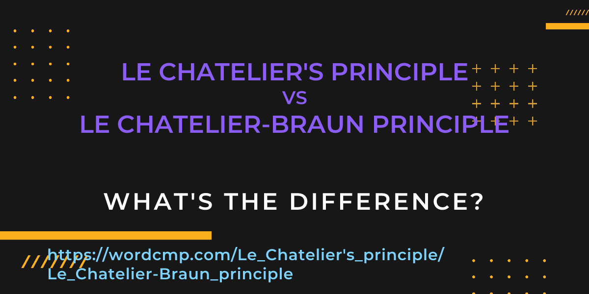 Difference between Le Chatelier's principle and Le Chatelier-Braun principle