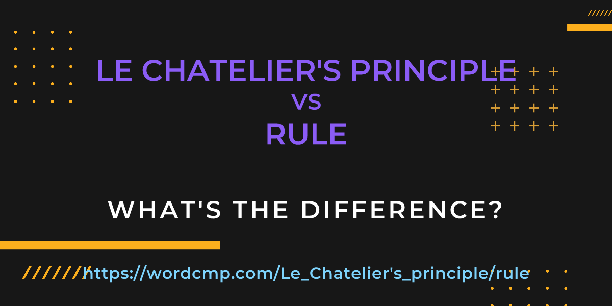 Difference between Le Chatelier's principle and rule
