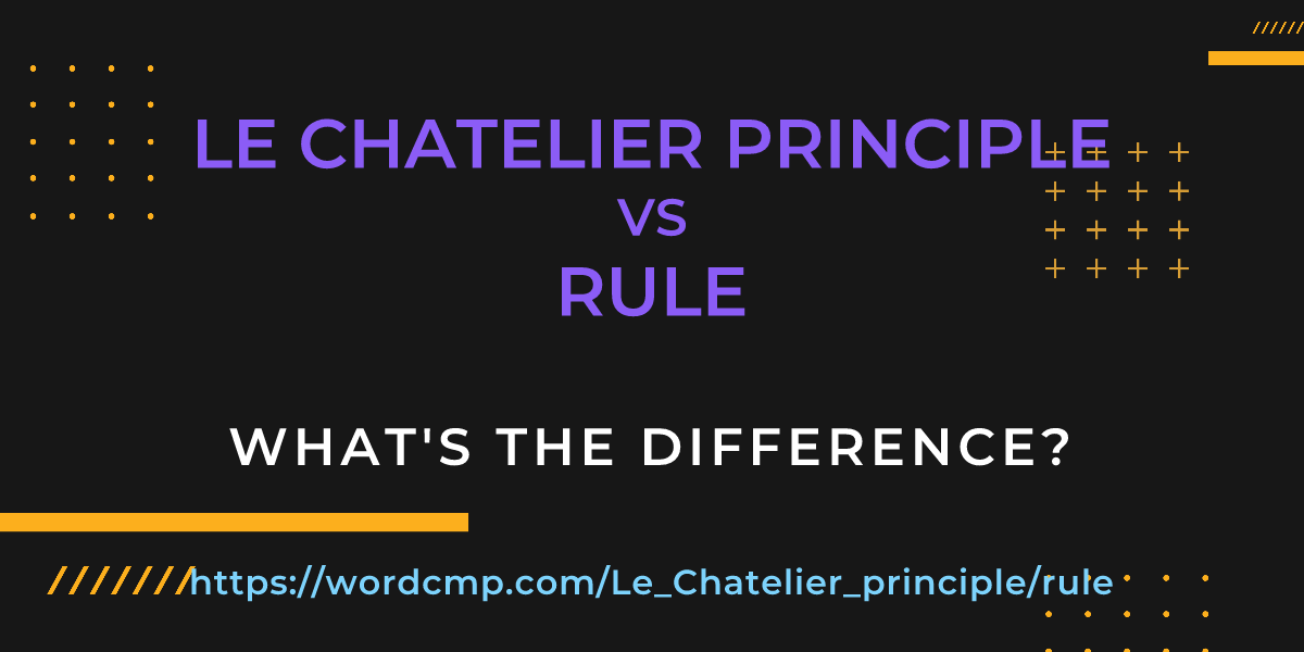 Difference between Le Chatelier principle and rule