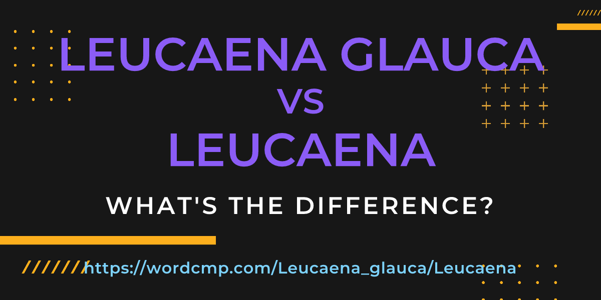 Difference between Leucaena glauca and Leucaena