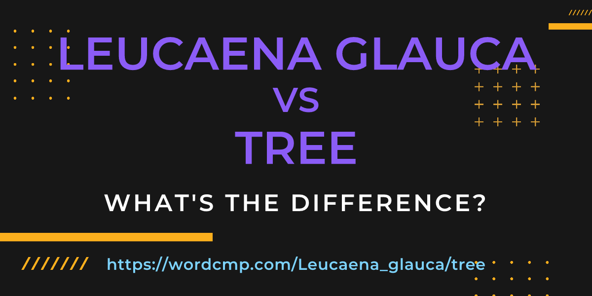Difference between Leucaena glauca and tree