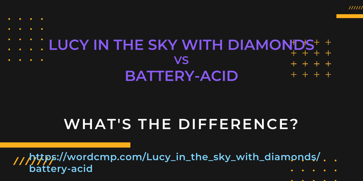 Difference between Lucy in the sky with diamonds and battery-acid