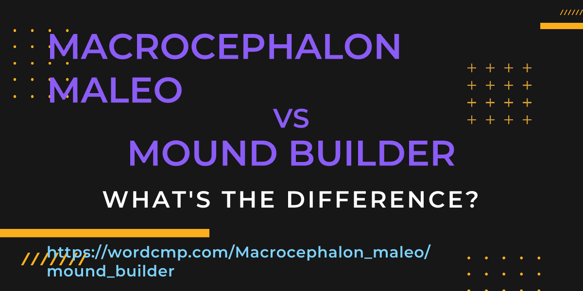 Difference between Macrocephalon maleo and mound builder