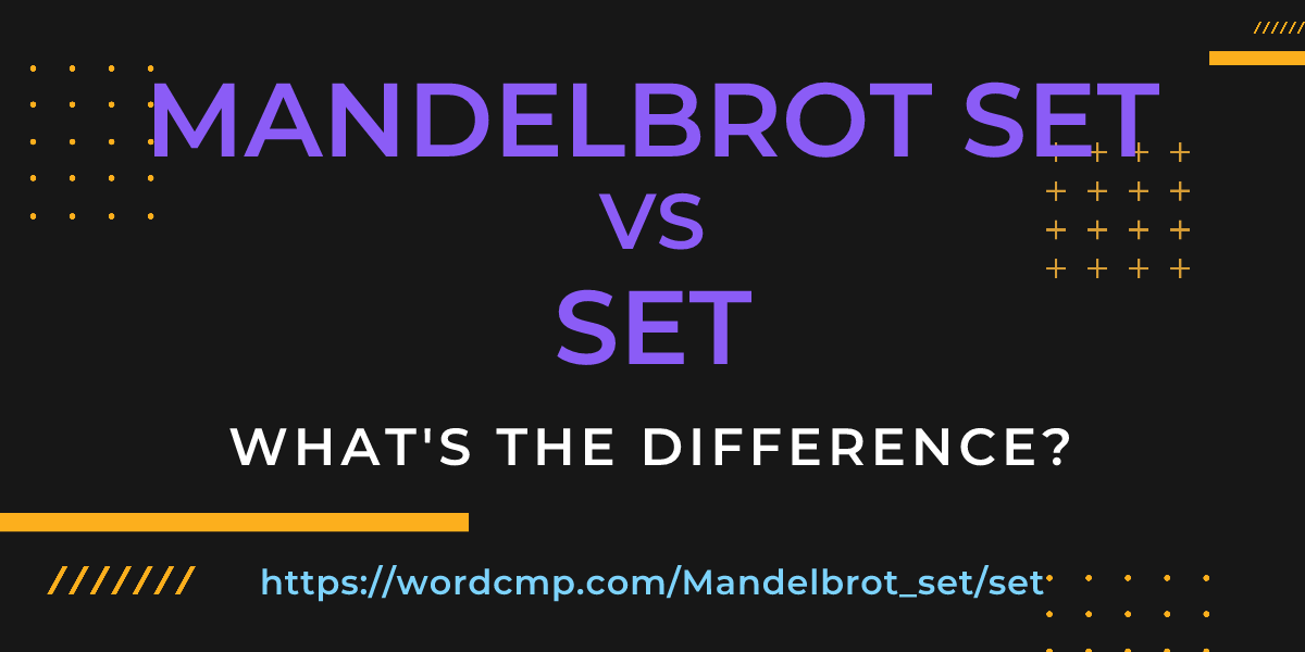 Difference between Mandelbrot set and set
