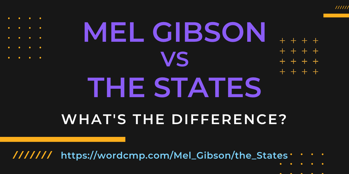 Difference between Mel Gibson and the States