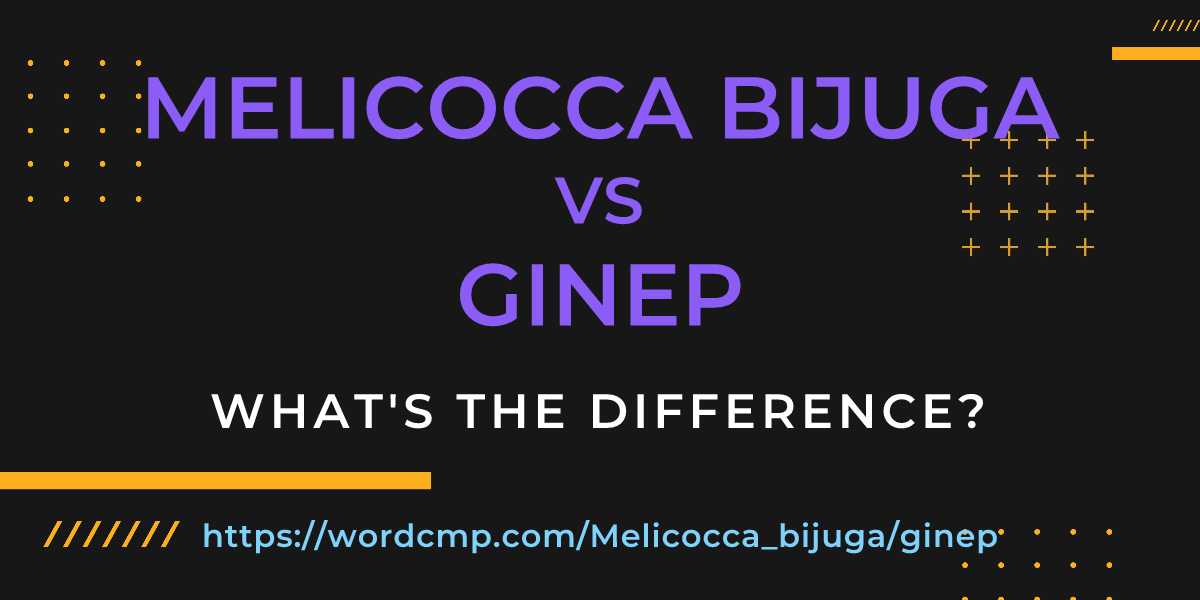 Difference between Melicocca bijuga and ginep