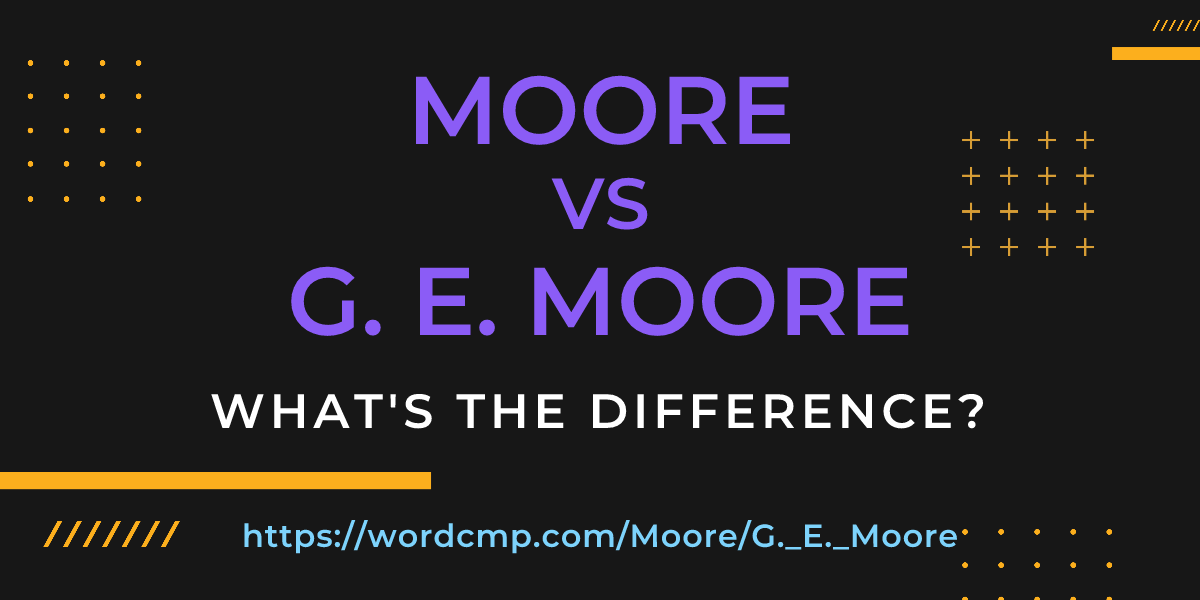 Difference between Moore and G. E. Moore
