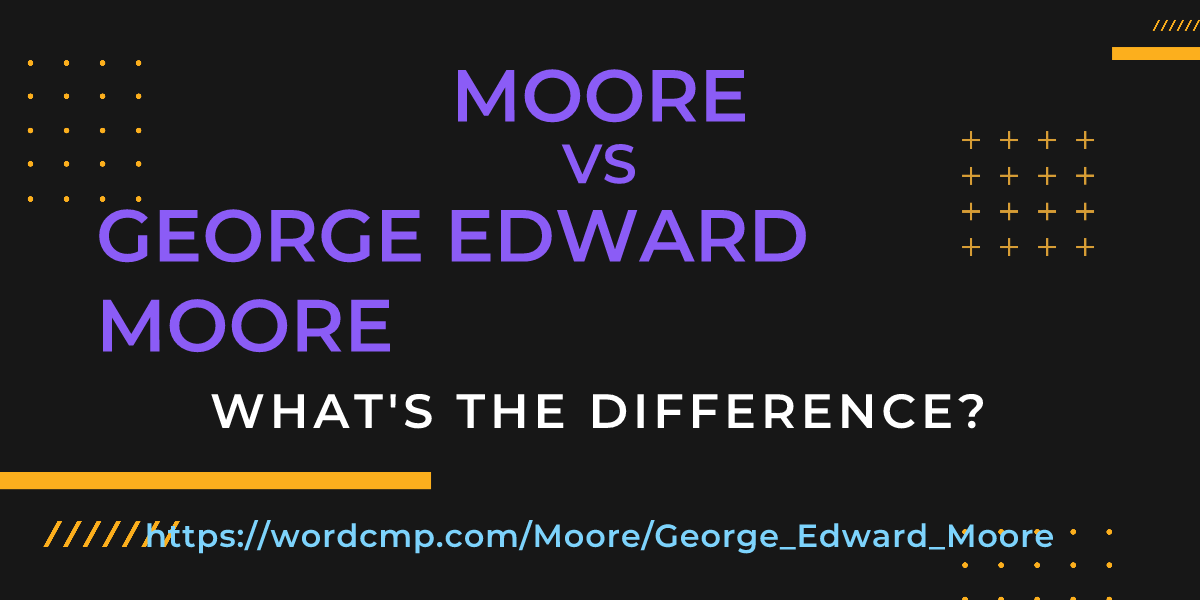 Difference between Moore and George Edward Moore