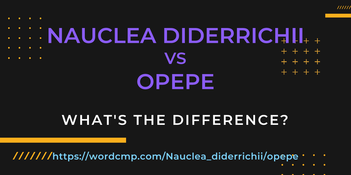 Difference between Nauclea diderrichii and opepe