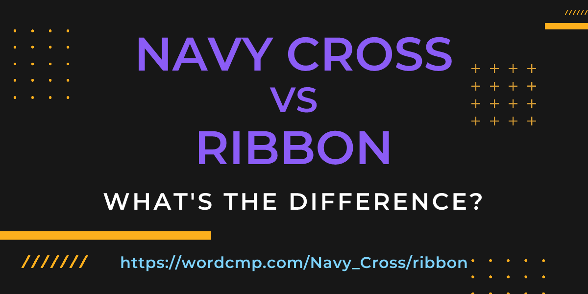 Difference between Navy Cross and ribbon