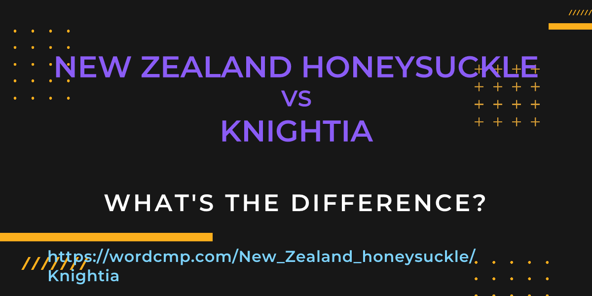 Difference between New Zealand honeysuckle and Knightia