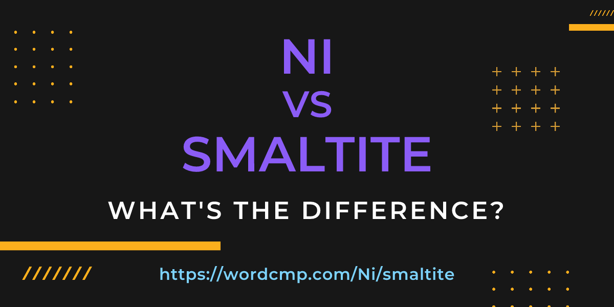 Difference between Ni and smaltite