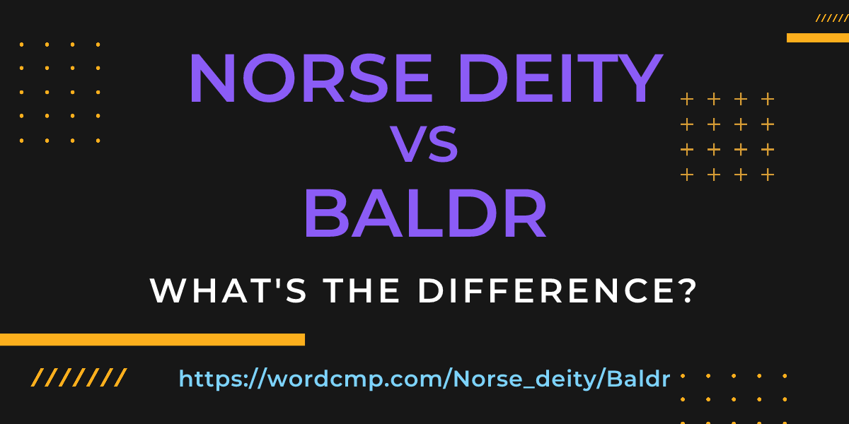Difference between Norse deity and Baldr