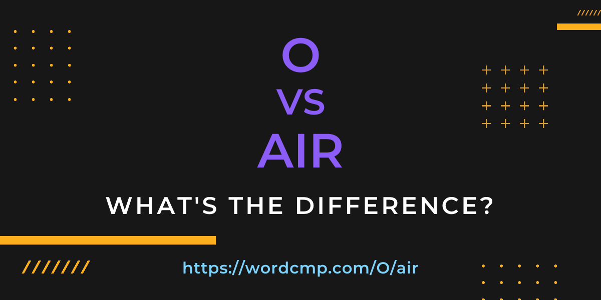 Difference between O and air
