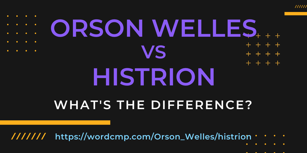 Difference between Orson Welles and histrion