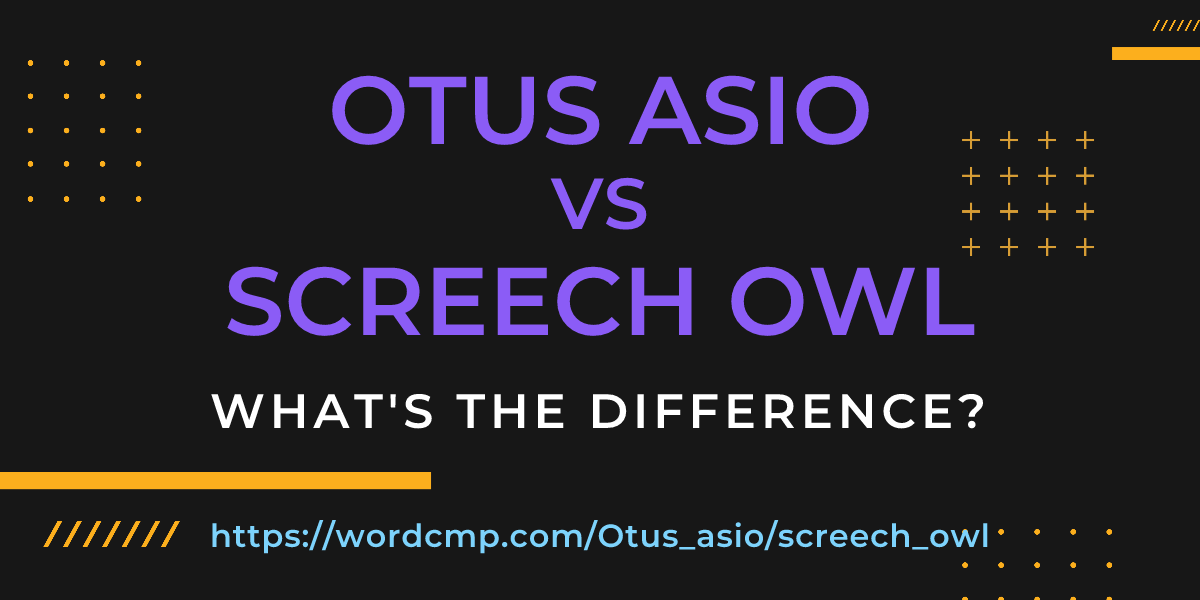 Difference between Otus asio and screech owl