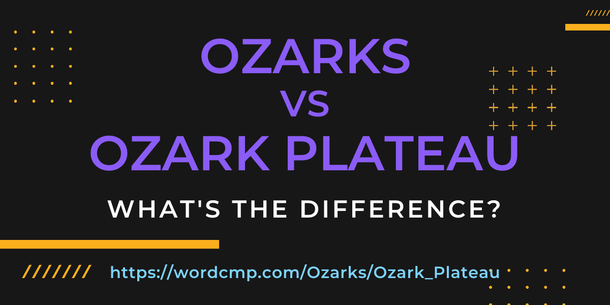 Difference between Ozarks and Ozark Plateau