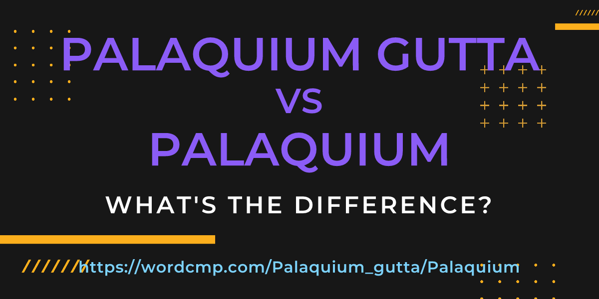 Difference between Palaquium gutta and Palaquium