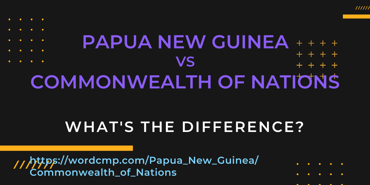 Difference between Papua New Guinea and Commonwealth of Nations