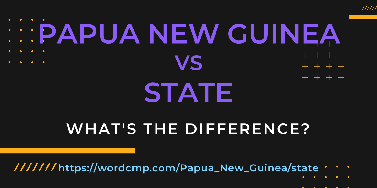 Difference between Papua New Guinea and state