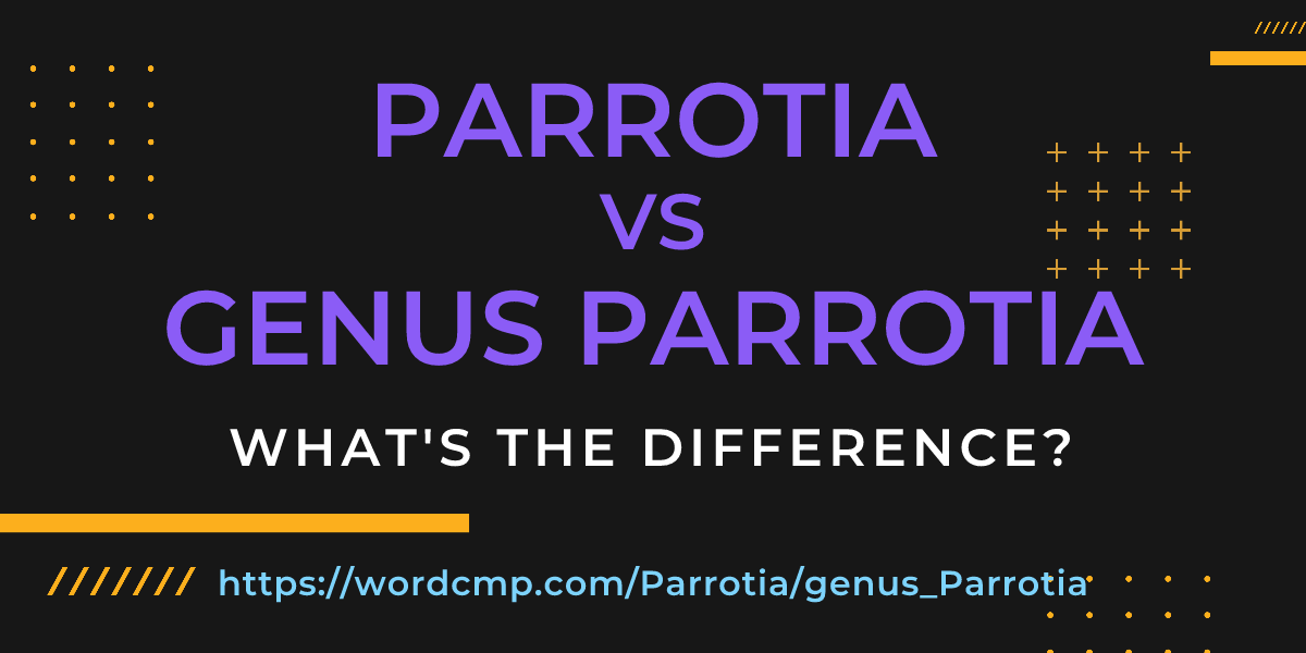 Difference between Parrotia and genus Parrotia