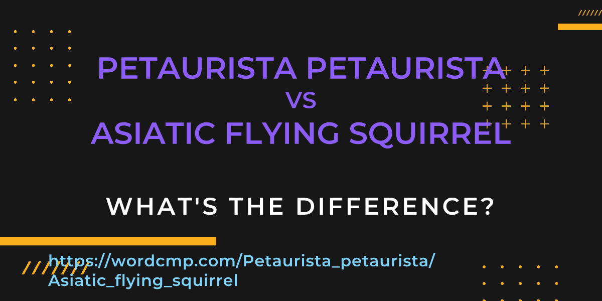 Difference between Petaurista petaurista and Asiatic flying squirrel