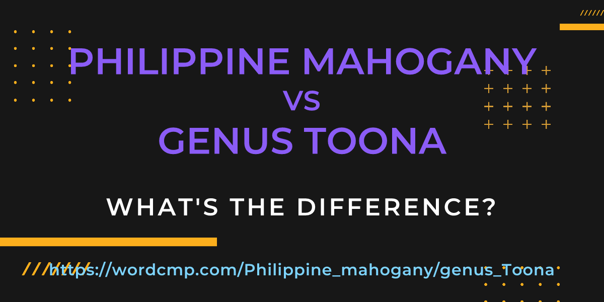 Difference between Philippine mahogany and genus Toona