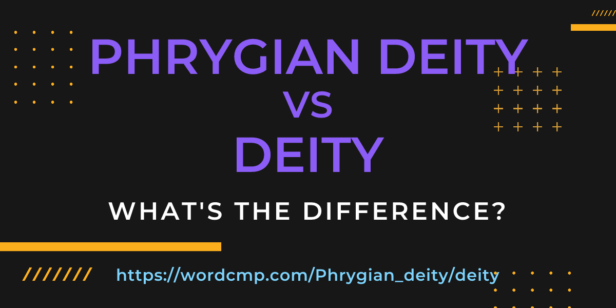 Difference between Phrygian deity and deity