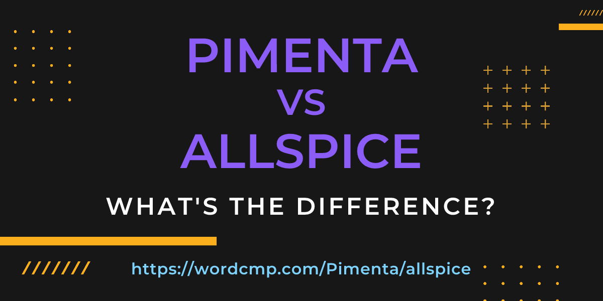 Difference between Pimenta and allspice