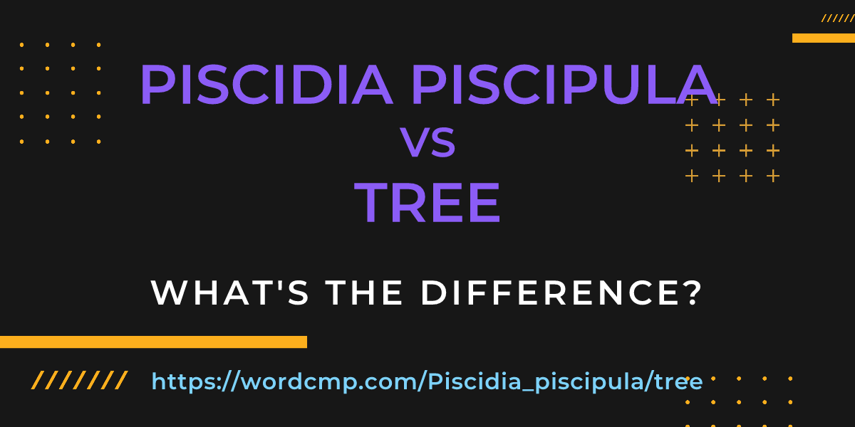 Difference between Piscidia piscipula and tree
