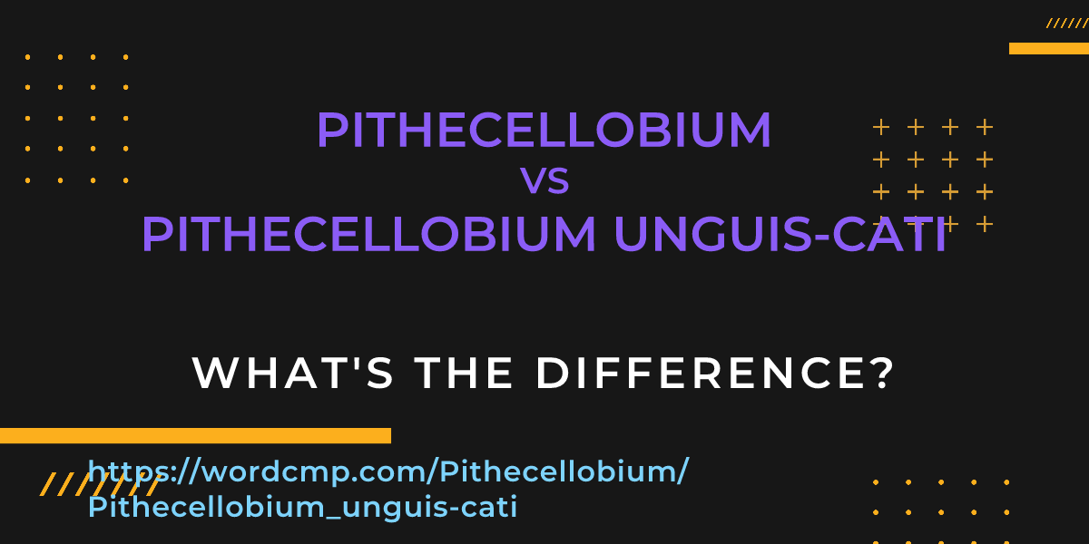 Difference between Pithecellobium and Pithecellobium unguis-cati