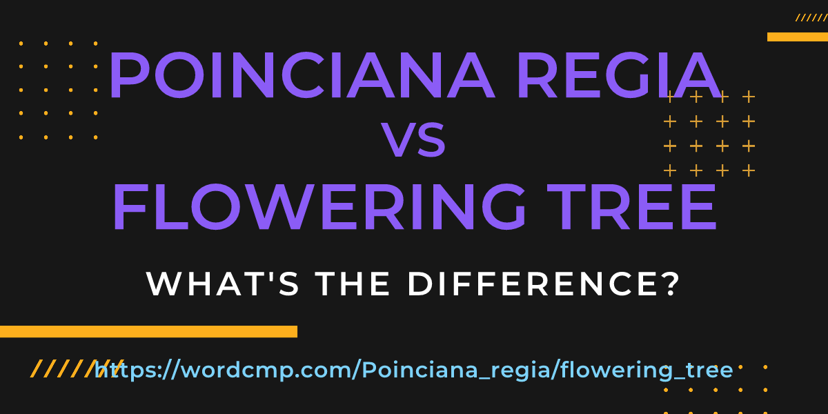 Difference between Poinciana regia and flowering tree