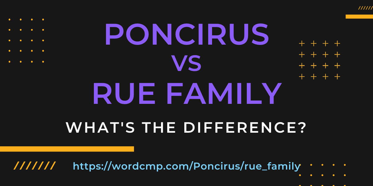 Difference between Poncirus and rue family