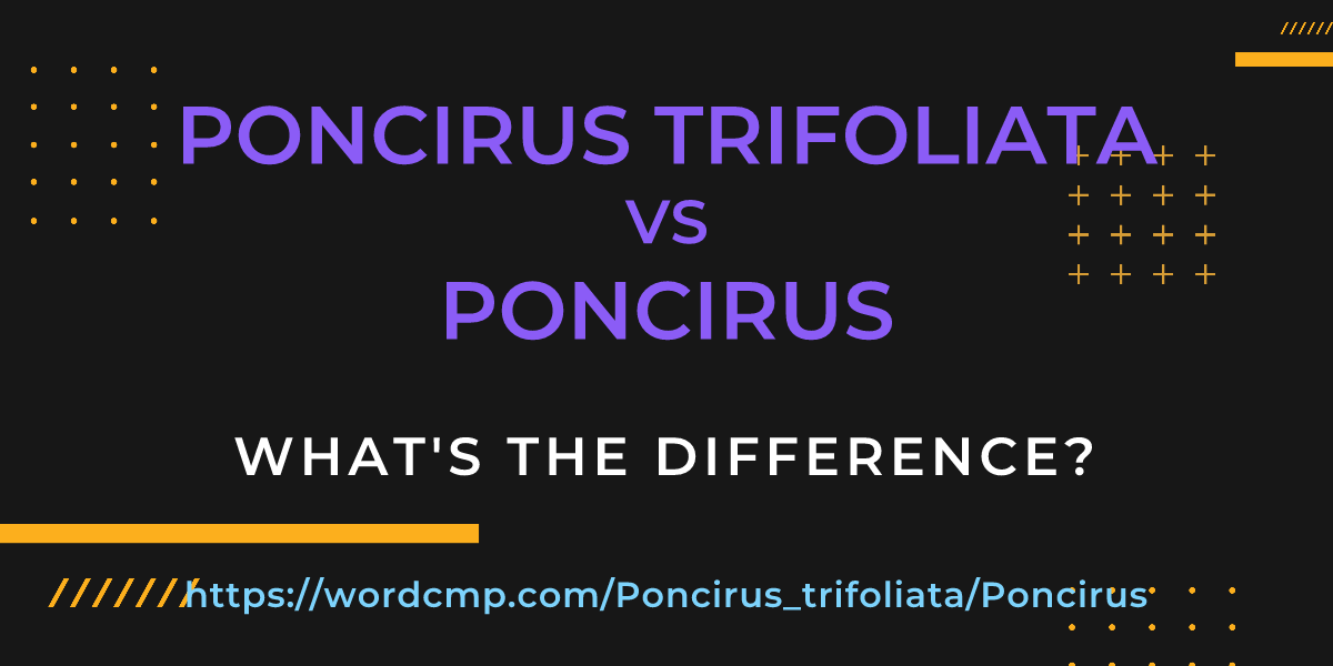 Difference between Poncirus trifoliata and Poncirus