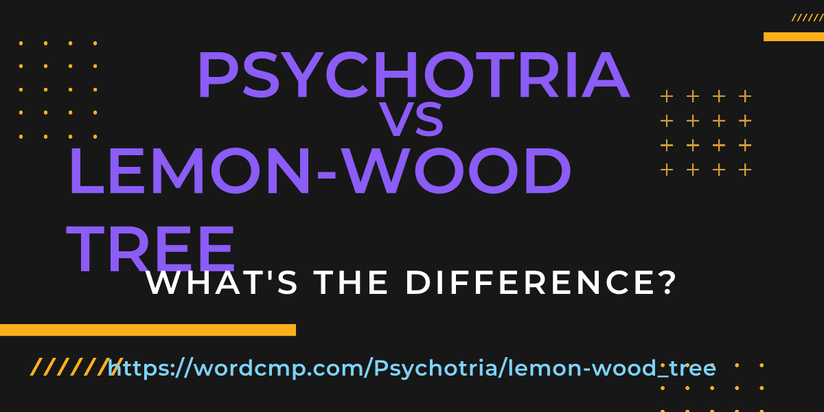 Difference between Psychotria and lemon-wood tree