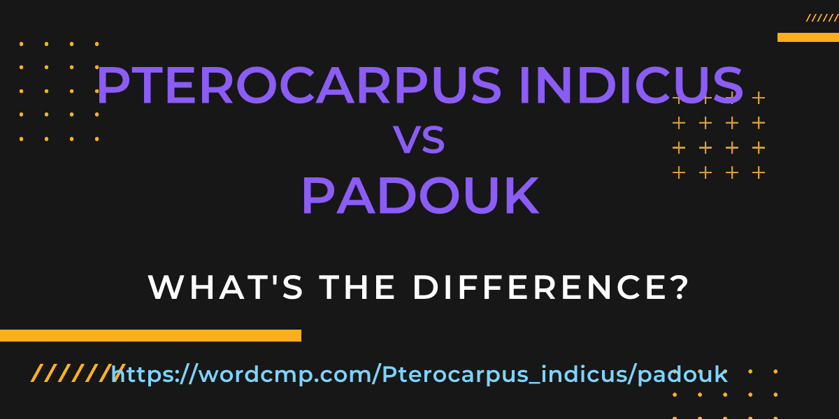 Difference between Pterocarpus indicus and padouk