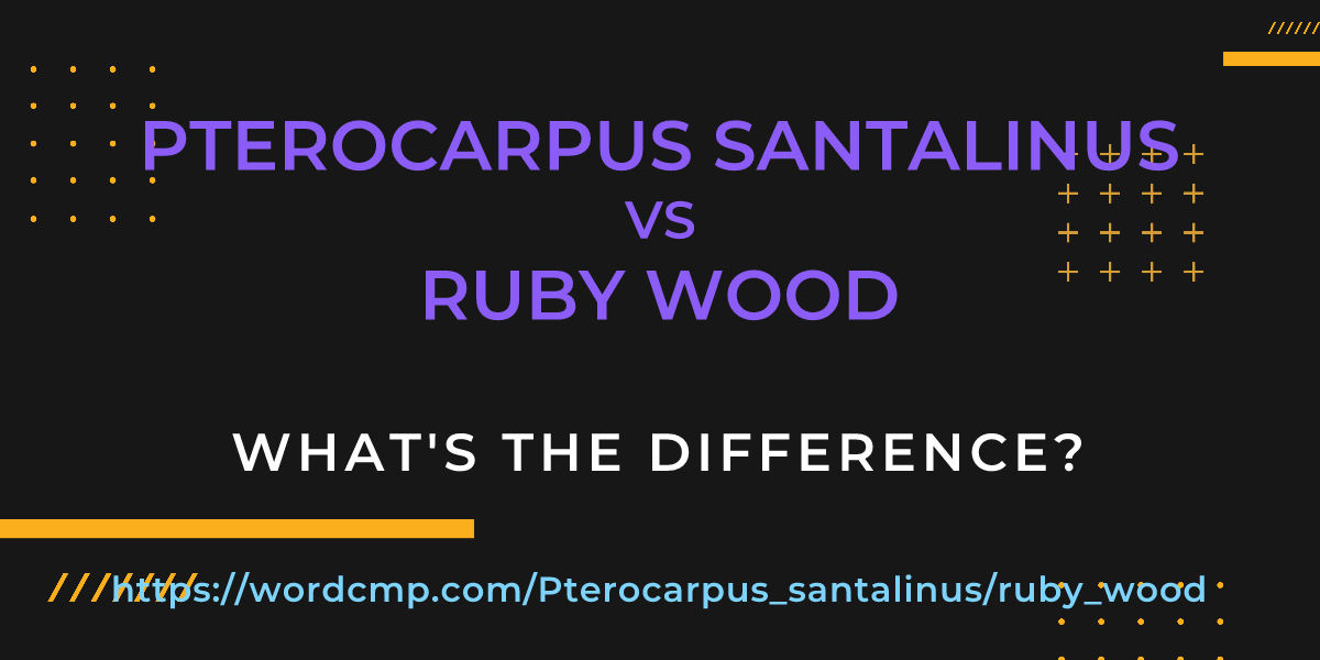 Difference between Pterocarpus santalinus and ruby wood