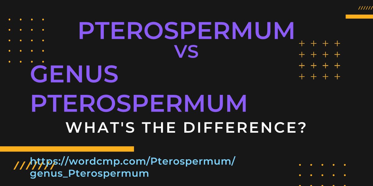 Difference between Pterospermum and genus Pterospermum
