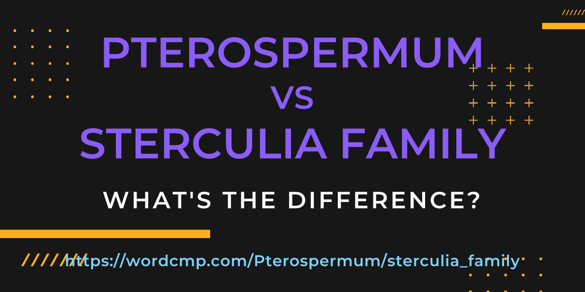 Difference between Pterospermum and sterculia family