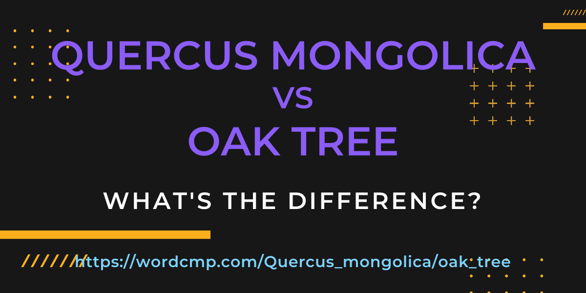 Difference between Quercus mongolica and oak tree