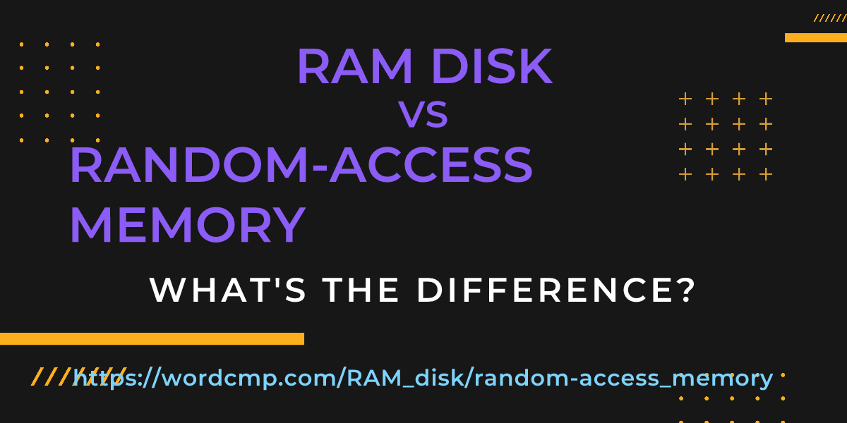 Difference between RAM disk and random-access memory