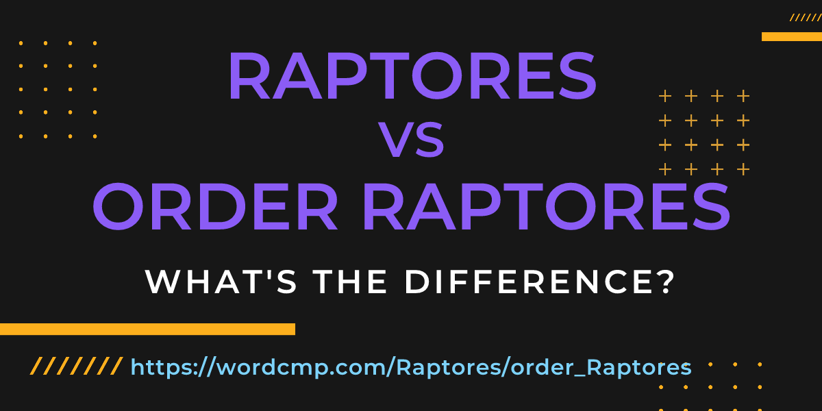 Difference between Raptores and order Raptores
