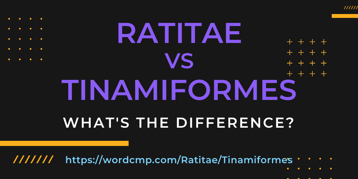 Difference between Ratitae and Tinamiformes