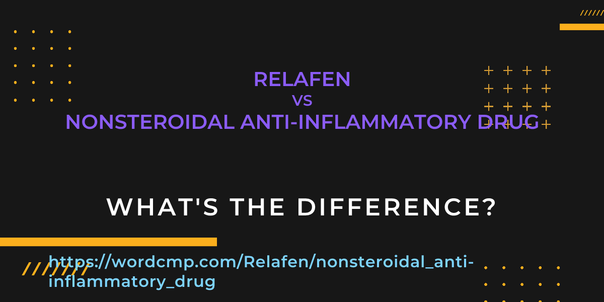 Difference between Relafen and nonsteroidal anti-inflammatory drug