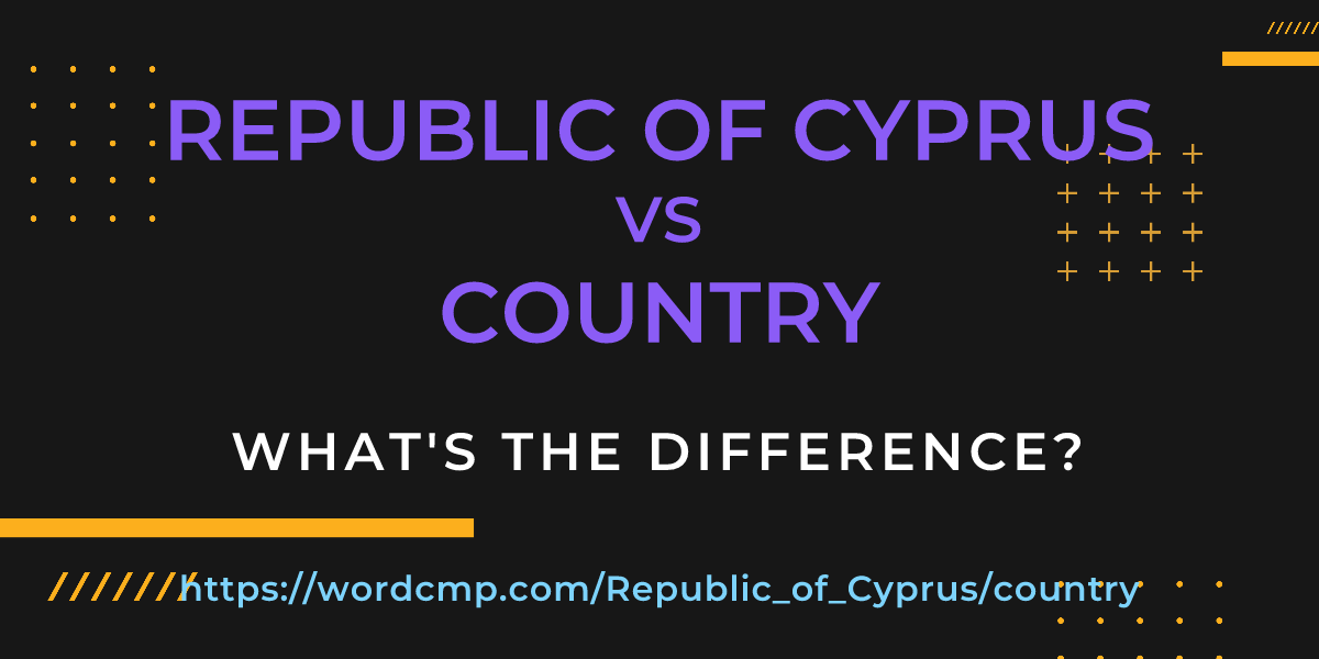 Difference between Republic of Cyprus and country