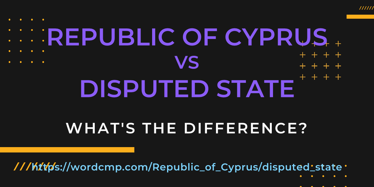 Difference between Republic of Cyprus and disputed state