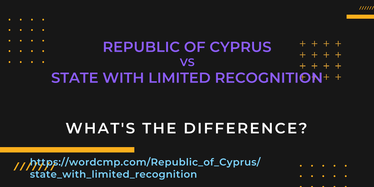 Difference between Republic of Cyprus and state with limited recognition