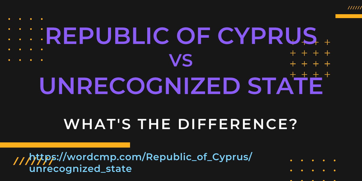 Difference between Republic of Cyprus and unrecognized state