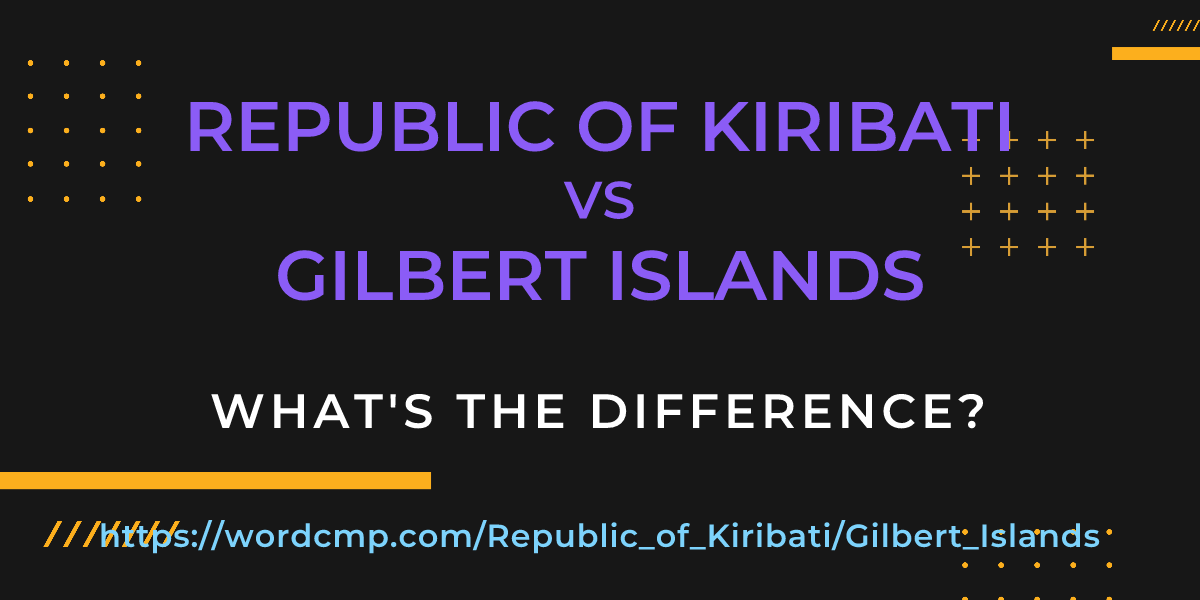 Difference between Republic of Kiribati and Gilbert Islands